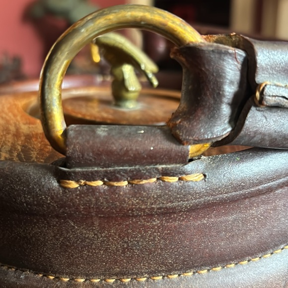 1950s Loyal Papeete leather Fire Bucket Ice Bucket - Picture 12 of 13